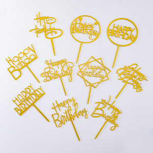 <span class=keywords><strong>D</strong></span>écoration de gâteau personnalisée en acrylique doré épais pour <span class=keywords><strong>anniversaire</strong></span>, mariage, remise de diplôme, fête des mères - Product Image 3