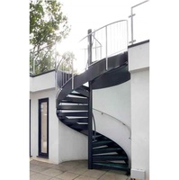 Escalier en colimaçon en verre pour villa et commerce, facile à installer, escalier hélicoïdal extérieur pour résidentiel