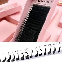 Harga Pabrik Grosir Bulu Mata Sintetis Alami Panjang Buatan Tangan Bebas Kekejaman Ekstensi Bulu Mata Private Label Russian Volume 7-18mm