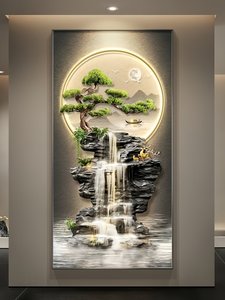 Peinture Murale LED de Luxe pour Entrée de Maison, <span class=keywords><strong>Paysage</strong></span> Numérique, Nature Morte, Cristal, Porcelaine, <span class=keywords><strong>D</strong></span>écoration Murale Artistique - Product Image 5