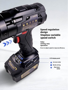 18V Industrial Grade Pneumatic Torque Wrench <b>Battery</b> Operated With High for Work Impact Torque Wrench Lithium <b>Battery</b> S - Product Image 2