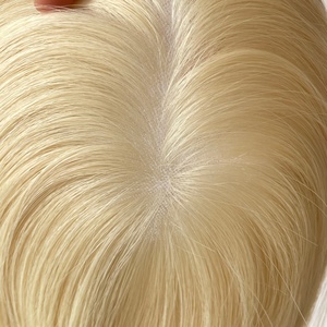 Mono Topper couleur or, cheveux humains vierges, Topper noué à la main pour femmes - Product Image 5