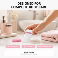 Rasoir corporel pour femmes, lot de 3, lame simple, revêtement platine, acier inoxydable, rasoir pour les aisselles, poignée ergonomique antidérapante pour peaux sensibles