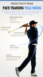 2024, superventas, fuerza telescópica, palo de práctica de Golf, Corrector de gestos, palo de calentamiento, Ayuda de entrenamiento para <span class=keywords><strong>Tempo</strong></span> Grip - Product Image 2
