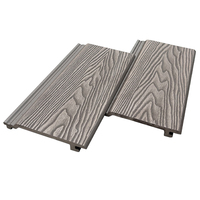 Plancher de terrasse extérieur imperméable en WPC, bois-plastique composite, grain de bois 3D