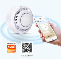Detector de Humo Inteligente Inalámbrico WiFi LEDEAST YG400A con Control por Aplicación Tuya, Sensor de Alarma de Incendio para Sistema de Seguridad del Hogar