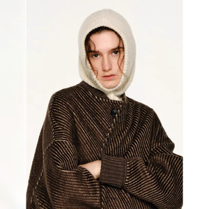 Thời Trang Dày Ấm Mùa Đông Cashmere Dệt Kim Hat Khăn Hoodie Người Đàn Ông Phụ Nữ Mềm Beanie Balaclava - Product Image 5