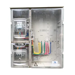 Caja de medidor eléctrico trifásico para interiores y exteriores, con transformador para sistema de red eléctrica de bajo voltaje