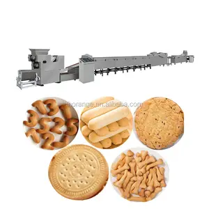 صغيرة مقياس الكوكيز مخبز المعدات 100 كجم/ساعة ملء المربى ماكينة صنع الكعك معبأ بسكويت الكوكيز إنتاج خط