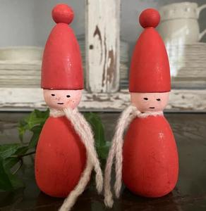 Figuras vintage de nogal de madera, ornamento de decoración - Product Image 3