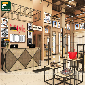 Présentoir de Vêtements Moderne pour Zone d'Angle, Armoire de Rangement Compacte pour Vêtements, Module d'Affichage Compact - Product Image 1