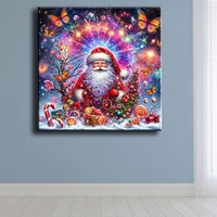 Ever Moment Kit de Peinture Diamant Noël, avec Diamants en Résine Complète, Motif Père Noël, sur Toile, Faible MOQ ASF3079