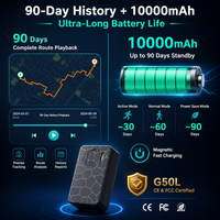365GPS Dernier modèle G50L 10000mah Traceur GPS sans fil étanche 4G + 2G à aimant puissant pour Véhicule/ Voiture/ Actifs/ Taxi/ Flottes