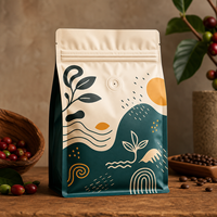 250g Öğütülmüş Kahve Paketleme Poşeti, Tek Çeşitli Kahve Perakende Satışı ve Kavurma Firmaları İçin