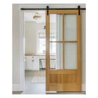 CBMMart Hotel Intérieur Moderne Porte de Grange Coulissante en Bois Pas Cher dans la Maison Vis Instal Porte Rail Porte en Acier