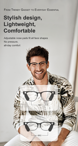 Gafas Inteligentes AG01 con IA ChatGPT/Gemini, Cámara Meta, Traducción, Estuche <span class=keywords><strong>de</strong></span> Carga, Transferencia WIFI, Llamadas <span class=keywords><strong>de</strong></span> Voz BT, Grabación <span class=keywords><strong>de</strong></span> Video - Product Image 3