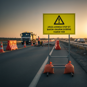 Panneau de signalisation routière réfléchissant d'arrêt immédiat pour véhicule en cas de panne, pour notification de maintenance et de réparation - Product Image 5