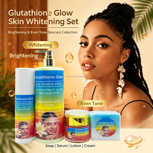 Ensemble de soins éclaircissants pour la peau Gluta Glow Terminal White Polar, crème éclaircissante <span class=keywords><strong>visage</strong></span> et corps 7 jours, extrait de perle blanche indienne, <span class=keywords><strong>collagène</strong></span> - Product Image 3