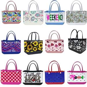 Bolsa de Playa Personalizada de EVA con Estampado de Logotipo, Botones Personalizados <span class=keywords><strong>y</strong></span> DIY, Bolsa de Viaje Grande Impermeable de Goma para Piscina - Product Image 2