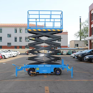 Ali 20ft 30ft 40ft Mini Full Electric Hydraulic <span class=keywords><strong>Scissor</strong></span> <span class=keywords><strong>Lift</strong></span> Self-Propelled CE Certification ABS Material 4-Person Lifting. - Product Image 4