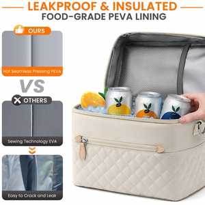 Sac à lunch à double contrôle de température, multi-compartiments, pour le bureau, les pique-niques, le camping et l'usage quotidien - Product Image 2