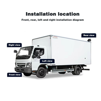 Caméra de recul de voiture 10,1 pouces 1080P 3D 3,5D AHD 360 avec écran tactile IPS, système panoramique AI DMS 360 pour camion et bus