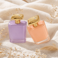 Flacon pulvérisateur de parfum de luxe carré vide de 100 ml, dégradé givré, personnalisé, vente en gros en vrac Anding Stock