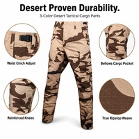 KMS Uniforme Tactique Ripstop Chad Desert, Tenue de Combat BDU, Vêtements de Camouflage Tactique pour l'Extérieur