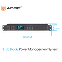 Aode S108 Profesional 2000W 8-Channel Phosphor Bronze Metal Power Amplifier Sistem Suara AC90-260V 50-60Hz Input Bersertifikat CE