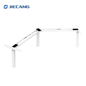 Bureau de direction en forme de L réglable en hauteur JIECANG, mobilier de bureau, poste de travail assis-debout - Product Image 5