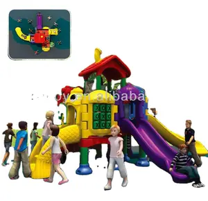 Toboganes para niños al aire libre equipo de juegos de plástico toboganes usados para la venta