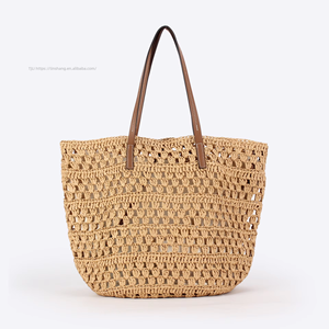 New Large Capacity Handmade Woven Zipper Two Daily Leisure Commuting Seaside Vacation Simple <b>Square</b> High-end Women's Tanjing - Product Image 6