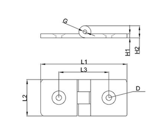 LeGood custom 304 stainless steel strap hinge 30mm wide × 70mm long 5mm thick - Product Image 5