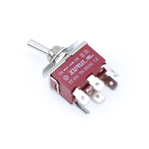 Interrupteur à bascule XURUI 15A 120V DPDT avec certification UL TUV ROHS CE CCC, interrupteur marche-marche en plastique pour équipement électrique - Product Image 1