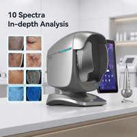 Matériel marketing : brochures, images, vidéos pour la promotion de la machine d'analyse de la peau