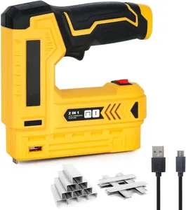 Điện Staple Gun 2 Trong 1 Điện Ánh Sáng Nhiệm Vụ Brad Nailer/Stapler 3.7V Điện Không Dây Stapler Tacker Với USB Sạc Cáp