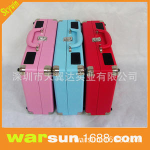 Haut-parleur portable avec étui en cuir, tourne-disque, couleurs rose, rouge, bleu, interface USB 3.0, lecteur audio portable Bluetooth - Product Image 1