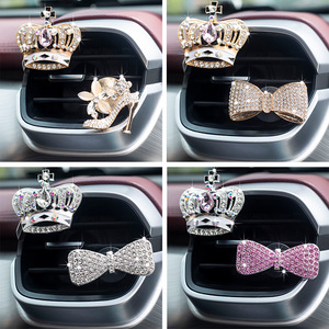 Alloy Car Decor Diamond Purse Air Freshener Auto Outlet Perfume <strong>Clip</strong> Scent <strong>Diffuser</strong> Bling Crystal Car Accessories for Women - Product Image 4