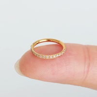 Nouveaux bijoux de piercing de nez en acier inoxydable hypoallergénique CZ articulé Clicker Segment anneau de nez cerceau