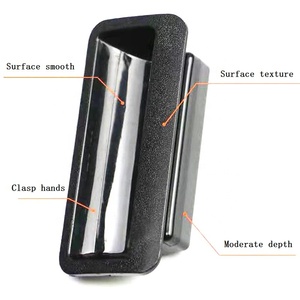 Haitan <strong>Black</strong> Plastic Concealed Cabinet Pull Handle for <strong>Drawer</strong> Dresser <strong>Modern</strong> <strong>Black</strong> Leather Finish - Product Image 5