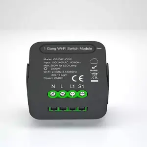 Factory price Smart home modification Tuya WIFI 1Gang switch on-off switch APP remote smart voice control module