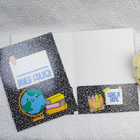 Carpeta de Archivo Simple/Doble Personalizable con Ranura para Tarjetas, Laminación Brillante, Impresión a Todo Color, Duradera/Protectora/Reciclable, para la Escuela o Negocios