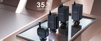 Chargeur de voiture rétractable SUNDA 84W PD30W/PPS33W QC18W Charge rapide Câble de 32 cm Adaptateur de chargeur de voiture USB C pour ordinateur portable Téléphone 12V-24V