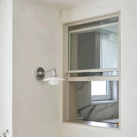 Puerta Plegable de Aluminio Yuantai Moderna con Ventana Vertical de Vidrio, Impermeable, Tipo Acordeón, para Balcón, Patio y Hogar