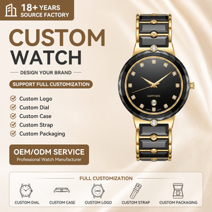 Montres de couple luxueuses pour lui et pour elle, résistantes à l'eau, pour hommes et femmes d'affaires, ensemble assorti, romantique, quartz, acier inoxydable, montre de couple - Product Image 1