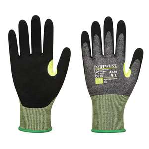 PORTWEST-Gant A650G8RS CS VHR15 coupe nitrile gris/noir-GANTS EAN 5036108360758 - Product Image 1