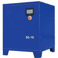 Compresseur d'air à vis lubrifié à entraînement direct VSD 7,5 kW, moteur PM IP55, économie d'énergie de 30 %, certifié CE ISO pour usine CNC