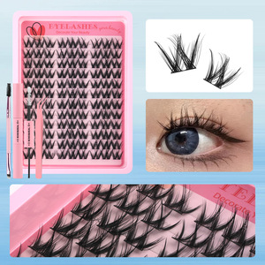 Ensemble de faux cils naturels à tige fine, longueur mixte 10-16mm, bande invisible, pour maquillage quotidien des yeux, salon de beauté - Product Image 5