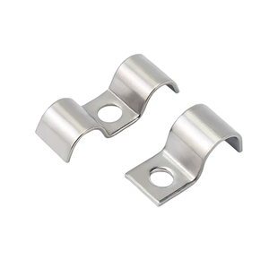 <span class=keywords><strong>Collier</strong></span> de serrage <span class=keywords><strong>double</strong></span> face en acier inoxydable personnalisable en gros avec boucle de <span class=keywords><strong>fixation</strong></span> de câble finition zinc prise en charge OEM - Product Image 1