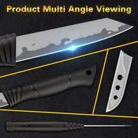 Couteau d'office pas cher en acier Damas de 3 pouces avec manche en PP et logo personnalisé, 10 % de réduction, avec lame en acier 9Cr18Mov à 3 couches réelles